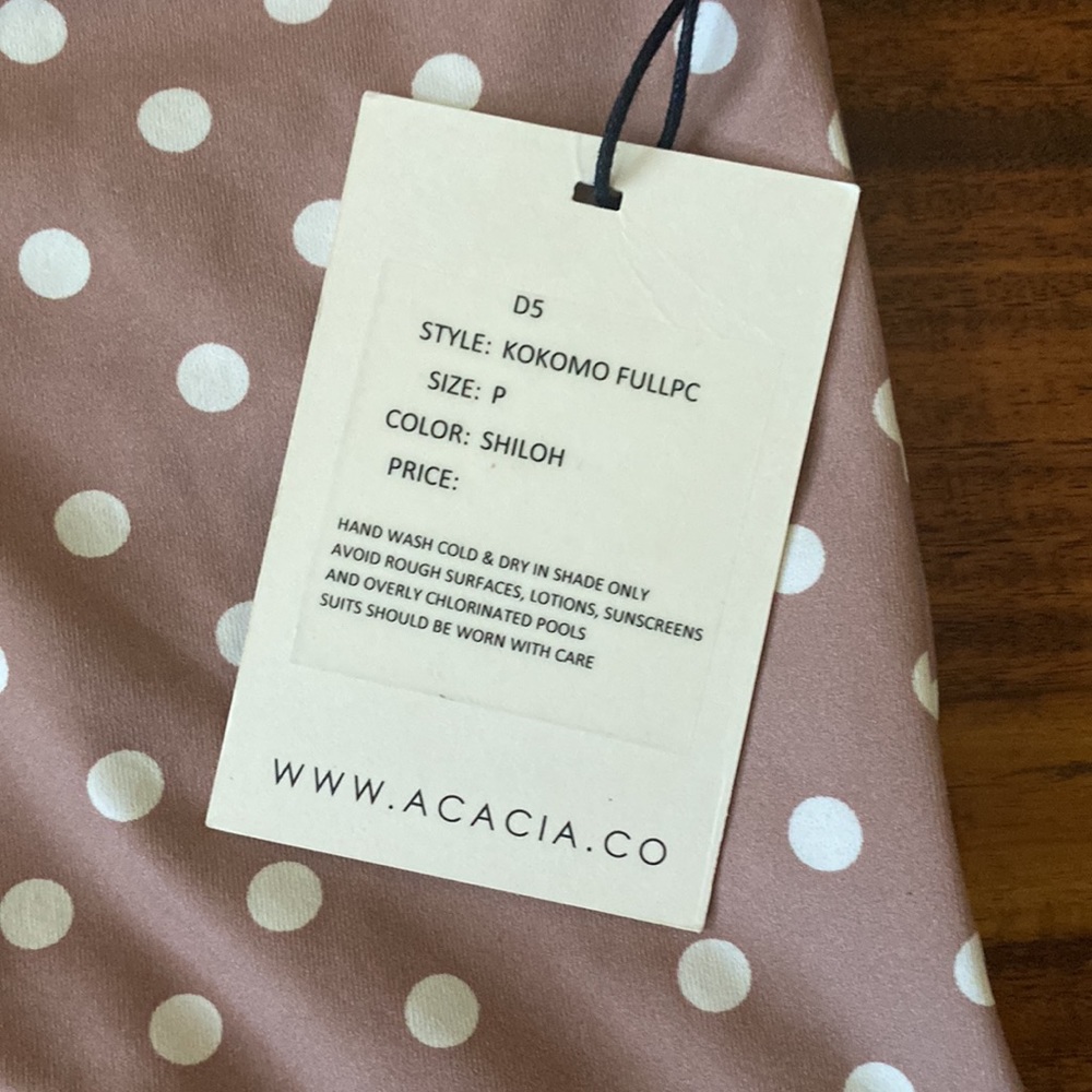Acacia Swimwear Shiloh Kokomo Dot full piece P RARE! - Picture 2 of 5